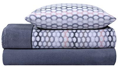 Paula Home Juego Sábanas CORALINA, Térmica para Invierno 3 Pcs 240Gr/M². Incluye Encimera, Bajera Ajustable y Funda Almohada. (Gris 135x190/200+30cm para Cama 135)