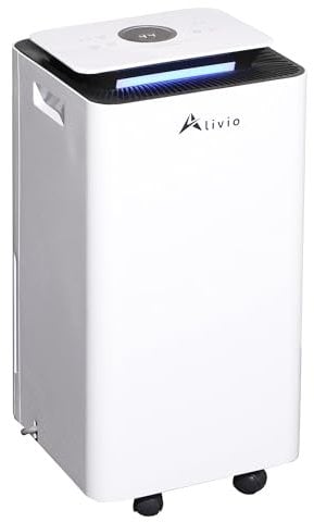 Alivio 10L/Day Moisture Control Air Purifier, Smart Dehumidifier with Auto-Off & 3-Speed Setting, Ideal for Basement, Bedroom & Home