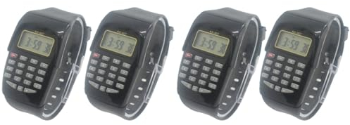Angoily 4 Stück Rechenuhr für Kinder Taschenrechner für Kinder elektronisch Männergeschenke zum Geburtstag Berechnung Uhr Taschenrechner Armbanduhr Anzahl Geburtstagsgeschenk Handyhülle