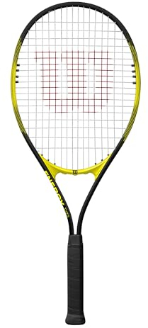 Wilson Racchetta Da Tennis Energy Xl, Realizzata In Lega Airlite, Testa Generosa e Guaine Ammortizzanti, Lunghezza Extra, Pre-Incordata, Colore: Nero/Giallo, Taglia: 3