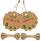 G2PLUS Braun FROHE WEIHNACHTEN Anhänger, 100 Stück Geschenkanhänger mit Frohe Weihnachten, 6CM Papier Weihnachtsanhänger mit Schnur, Weihnachten Etiketten Anhänger für Geschenk, Weihnachten Deko