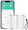 Sensore termometro igrometro WiFi: monitor intelligente della temperatura senza fili con notifica app, esportazione di memoria dati, funzione di calibrazione, compatibile con Alexa (White-3PCS)