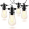BRIMAX Festoon Lights Outdoor, 49FT String Lights with 15 E12 Sockets and 16 Shatterproof S14 LED Bulbs (1W 2700K Warm White),Garden Lights Mains Powered for Patio,Balcony