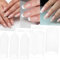 Gjinxi 36 fogli adesivi per unghie French Tip French V a forma di luna, adesivi per unghie per nail art francese, guida per unghie, strumenti ausiliari per decorazioni fai da te