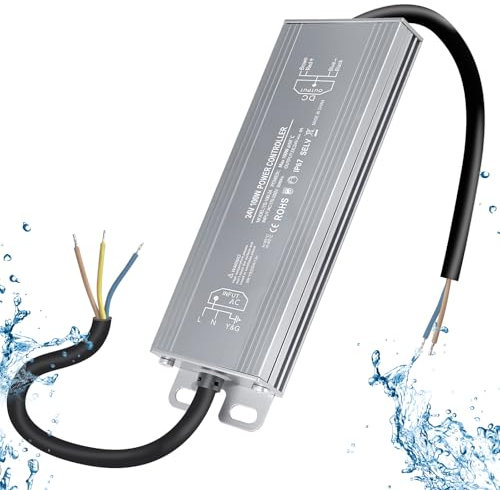 OFFCUP Alimentatore 24V 100W 4.16A Trasformatore IP67 Driver LED AC 170-250V a DC 24V Sottile Trasformatori LED Costante Senza Sfarfallio
