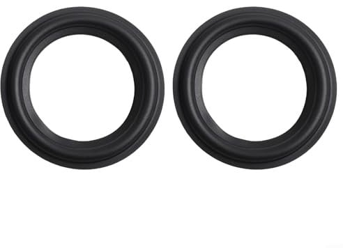 Gdfnmogo Speaker Foam Repair Kit 2 Pcs Rubber Woofer Edge Replacement for 4 5 6 8 10 12 Inch Speakers Anti-Aging DIY Surround(5inch)