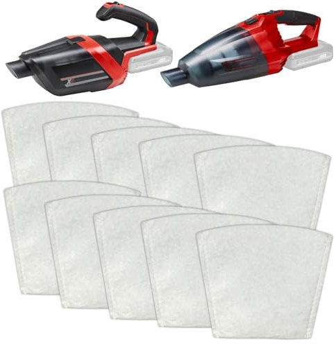 beaufan 10 bolsas de filtro compatibles con Einhell Power X-Change TE-VC 18 Li-Solo & TE-HV 18/06 Li-Solo Aspiradora de mano inalámbrica