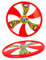 Lizzy 1pc Flying Disc 12 (30cm) Super Sports Skimmers Flying Saucer For Boys Girls Kids Outdoor Beach Garden Sports Toy, Engineered for Fun, Flying Disc Frisbee Ring (Red)