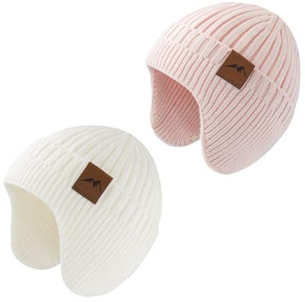 SEYUFN Mädchen Mütze Jungen Baby Wintermütze Kinder Babymütze Winter Strickmütze Junge Dinosaurier Beanie Kinder Warm