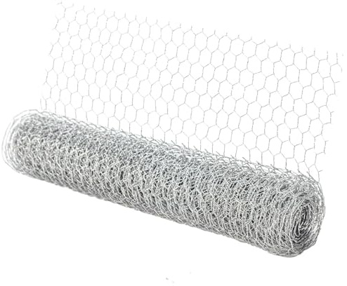 0.4 x 10 m Maschendraht Verzink, Kaninchendraht, Hasendraht Drahtzaun, Hühnerdraht Feinmaschig, Dechseckgeflecht für Tierzäune, Handwer ksartikel, Gemüsegarten, Heimwerker und Heimdekore