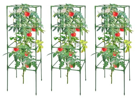 Tomatenpflanze Rankhilfe - Pflanzenstütze,Robustes Rankgitter für Klettergemüse wie Tomaten und Gurken sowie Blumen und Rosen für Garten Terrasse und Beet