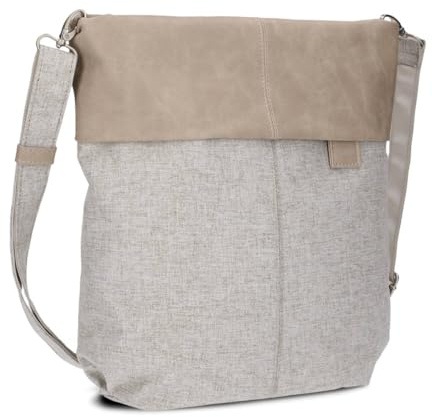 Zwei Damen Umhängetasche Olli OT12 Crossbody-Bag 7 Liter strapazierfähige & wasserabweisende Schultertasche, hochwertige Qualität, Schlüsselring, zusätzlicher Schultergurt, Geheimfach (sand)