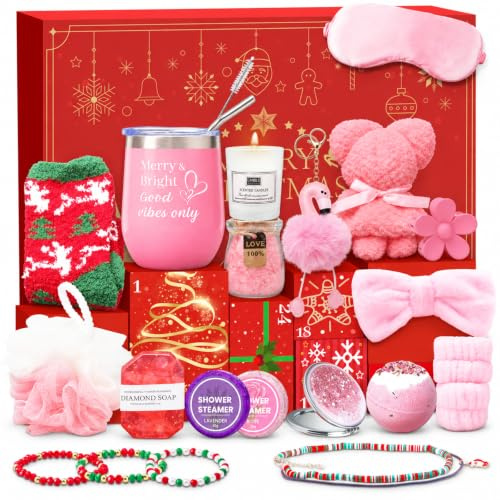 Adventskalender 2026 Frauen - 24 Tage Selbstpflege Set - Weihnachten Countdown Geschenk | Home Spa • Stressabbau • Guter Schlaf • Beauty-Accessoires • Praktischer täglicher Gebrauch • Premium Urlaubsüberraschungen