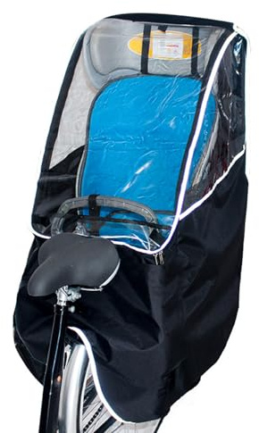 Fahrrad Rücksitz Kinder Regenschutz, Regenschutz Für Fahrradkindersitz, Poncho Regen Mit Vorderer,Regenhülle Fahrradsitz Hinten,Kinderfahrradsitz Überdachung,Öffnung Wasserdichte Winddichter Abdeckung