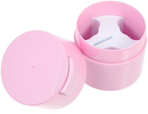 BETOOKY Press Type Eyelash Glue Storage Jar Vacuum Seal, Pink Eyelash Extension Container for Lash Tech Supplies, Sealing Jar for Sensitive Lash Adhesive Use