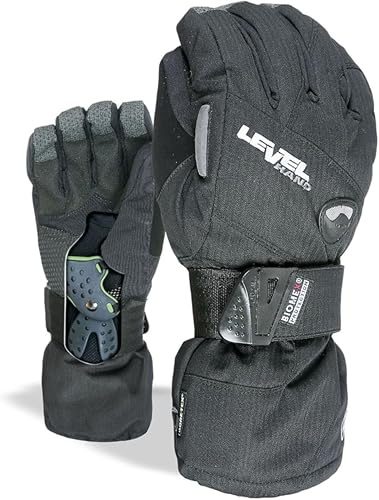 Level Half Pipe Gore-Tex - Snowboard Handschuhe, Thermohandschuhe Winter Herren mit Verstellbarem Riemen und Stulpe, Ski- und Winterhandschuhe Herren Wasserdicht, Atmungsaktiv für Snowboard - 1 Paar