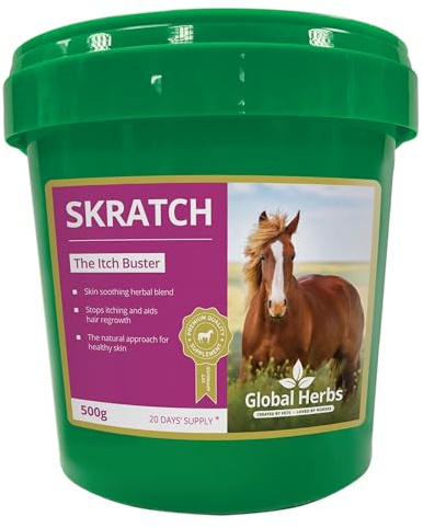 Global Herbs Skratch Equine Seasonal Itch & Skin Comfort Support Powder 500g