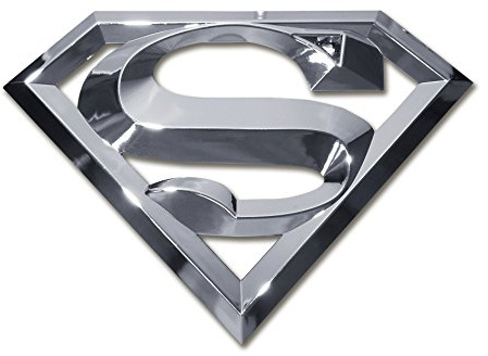 Elektroplate Superman 3D Chrom ABS Auto Emblem - Silber - Universal - Emblem