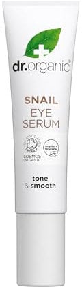 Dr Organic Snail Gel Eye Serum, Healthy-Aging, Fine Lines, Mens, Womens, Natural, Vegetarian, Cruelty-Free, Paraben & SLS-Free, Recycled & Recyclable, Organic, 15ml, Packaging may vary