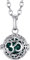 Morella Femme Collier d'ange en Acier Inoxydable 70 cm avec Om Mantra et Boule sonore Vert Fonce Ø 16 mm dans Une Pochette en Velours