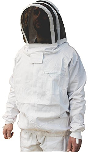 IMKERJACKE für den Einsatz in Beruf & Hobby : mit Astronautenhaube | 100% dichte Baumwolle | stabil & sicher
