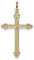 Anhänger Orthodoxes Kreuz 47x26mm 585 Gold Gelbgold Kleeblatt-Kreuz