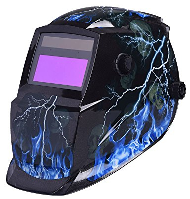 Nuzamas Solarbetriebene, automatische Verdunkelung, Schweißhelm, Gesichtsschutz für Bogen-, Tig-, Mig-Schleifen, Plasmaschneiden, mit verstellbarem Farbbereich DIN4/9–13, UV-/IV-Schutz, DIN16