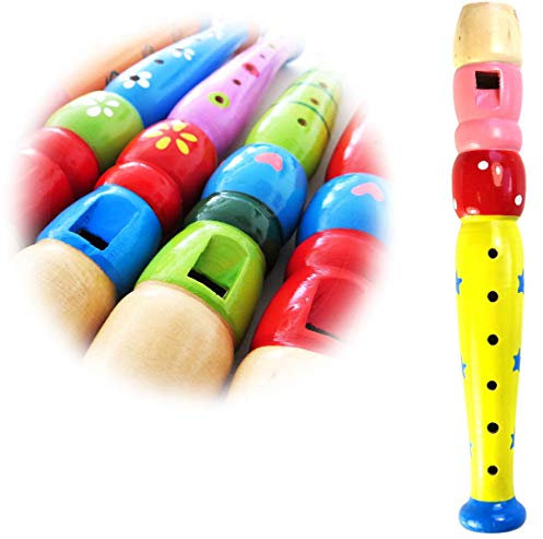 keepdrum KFL2 YW Flûte en bois Jouet musical pour enfant Jaune
