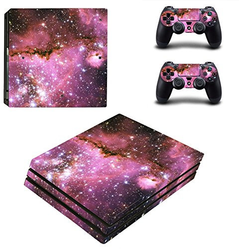 SKINOWN™ PS4 Pro Skins Sticker Vinly Decal Cover for Sony PS4 PlayStation 4 Pro - Red Galaxy Nebular