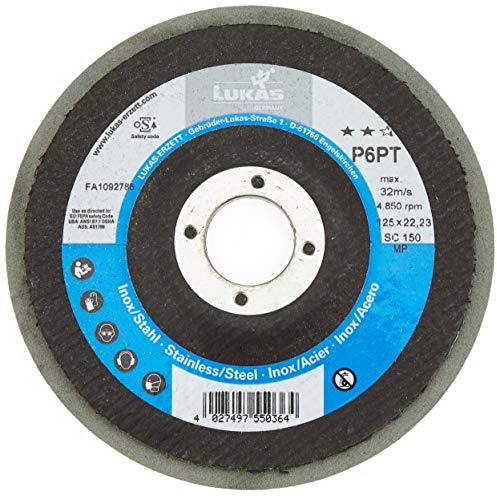 LUKAS A6700023 Polierteller-Set 125mm flach 4-tlg