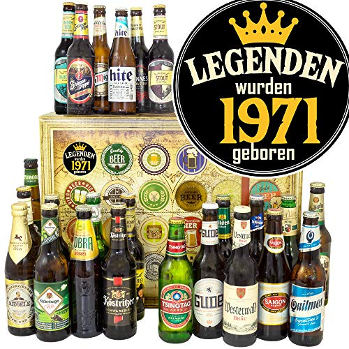 Legenden 1971 - Geschenkidee 1971 - Bier aus aller Welt und D 24x / Adventskalender 2024 2025 mit Bier