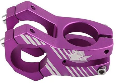Bike Vorbau, 31,8 mm Aluminiumlegierung Bike Lenker Vorbau MTB Lenker Riser Vorbau (Lila)
