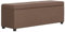vidaXL Bank mit Staufach Sitzbank Sitzhocker Sitztruhe Flurbank Truhenbank Aufbewahrungsbox Truhe Spielzeugkiste Polsterbank 116cm Braun Polyester