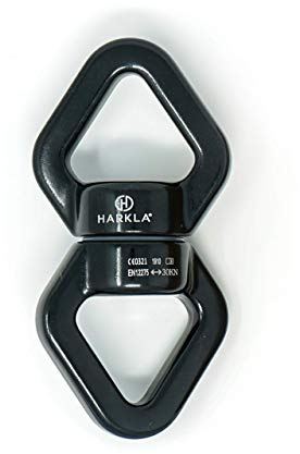 Harkla Schwenkwirbel (30 kN, 3,1 kg Nennbruchstelle) - Drehvorrichtung für Schaukel oder Aerial Rig - reibungslos 360 Grad Auge zu Auge Drehgelenk