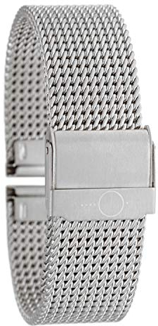 Eichmüller massives 16mm BandOh Edelstahl Milanaise Uhren Armband silberfarbig