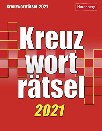 Kreuzworträtsel - Kalender 2021 - Harenberg-Verlag - Tagesabreißkalender mit kniffligen Rätseln für jeden Tag - 13 cm x 15,8 cm