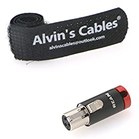 TA3F 3 Pin Buchse Mini XLR Original Stecker Low-Profile für Audio Mikrofonkabel Alvins Cables|Rot