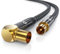 CSL - 10m Antennenkabel gewinkelt mit Braiding 8k 4k HDTV - 10 Meter Antennen kabel - Kupplung 90° Winkel zu Stecker gerade - 75 Ohm - geeignet für TV HDTV Radio DVB-T2 DVB-S DVB-S2, Winkelstecker