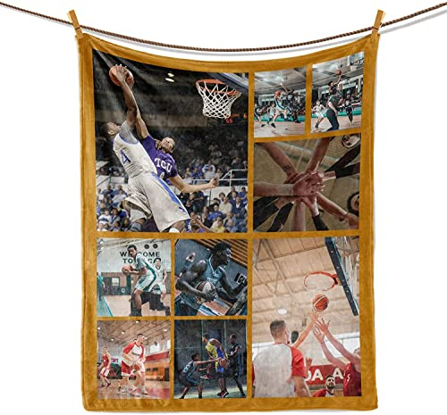 UOOYAA Fotodecke mit Eigenem Foto Name,Decke mit Foto Selbst Gestalten, Geburtstags-Souvenir-Geschenke Personalisierte Decke für Vater, Mutter, Kinder, Hunde, Freunde (9A Foto-140 * 180)