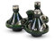 Tajine mini vert avec métal 3 pièces