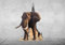 wandmotiv24 Fototapete 3D Optik Wanddurchbruch Elefant, 200 x 140cm - selbstklebende Vliestapete 150g, Wanddeko, Wandbild, Wandtapete, Beton Tier Sand Stein M6623
