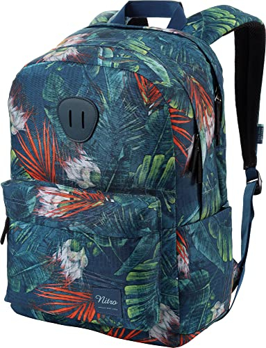 Nitro Urban Plus, Old School Daypack mit zusätzlichem gepolstertem Laptopfach, urbaner Streetpack, Alltagsrucksack, Schulrucksack, Schoolbag mit seitlichem Flaschenfach