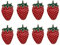 8 x Erdbeer-Anstecknadeln, Broschen, Obst-Metall-Anstecknadel, Rucksack, Schal, Eisen