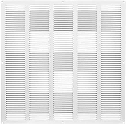 500x500mm Griglia di Ventilazione in Acciaio Bianco con Zanzariera - Griglie di Aerazione in Metallo