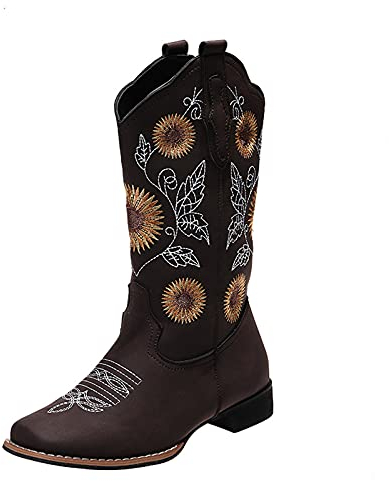 Stivali Donna Estivi Traforati Neri Tela Stivali Bianco Stivali Motocross 43 Stivali Alti Fashion Scarpe Stivali Stivaletti Ciabatte Donna Estate Sandali con Tacco Donna caffè-3 41