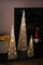 3pc Christmas Light Up Trees Set LED Light Gold Xmas Tree Festive Home Obelisk