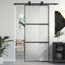 Rantry Sliding Door Black 90x205 cm Tempered Glass and Aluminium, Sliding Barn Door, Sliding Door Home Indoor Building Material Type5