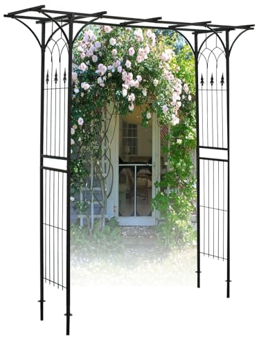 Rosenbogen Rankgitter - 205cm*210cm Torbogen Für Den Garten - Große Gartenbogen Bogen Rankhilfe Pergola Spalier - Wetterfest