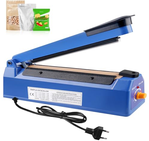 Saldatrice stagnola da 300 mm – Dispositivo di saldatura a mano con larghezza di 3 mm di tenuta, regolazione della temperatura a 8 livelli, sigillatrice a caldo, adatto per sacchetti di plastica,
