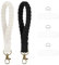 AOZUO Phone Wrist Strap, 2Pcs Handmade Cell Phone Lanyard, Smartphone Wristlet Keychain with Tether Tabs Connector Patch, Phone Case Wrist Lanyard for Women Girls Running Hiking Walking (White, Black)